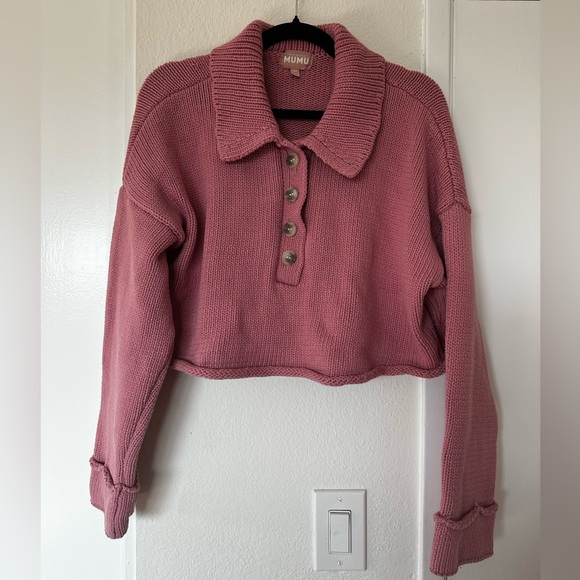 Show me your Mumu Pink Crop Sweater - Picture 3 of 10